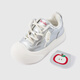 DEESHA Children's Clothing Girls' Shoes 2025 Autumn and Winter New Girls' Velvet Warm Low-top Sports and Casual Shoes Silver 30