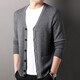 100% wool thickened classic knitted cardigan sweater for men in autumn and winter new pure wool sweater for men's outer wear Zhongcai XL 180/96A(115)