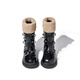 Red Dragonfly Children's Shoes Girls 2025 Winter Children's Cotton Shoes Princess Leather Boots Warm High Boots Q54BM042 Black 34