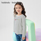 Bala BalaOne children's t-shirt men's and women's long-sleeved tops bottoming shirt 2025 autumn stretch cute 208325100201