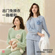 Urban Beauty Pajamas Women's Suit Coral Velvet Plush Cartoon Warm Thick Underwear Long Sleeve Home Clothes 2H3211