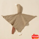 Jingmengyuan wrinkled cloth soothing napkin baby can bite the doll sleeping baby to soothe the baby to sleep pure cotton gauze little swan hand puppet khaki flower (goose) 1 pack