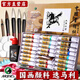 Marley Chinese Painting Pigments Beginner Set Tools Full Set of Ink Painting Materials for Primary School Students Meticulous Painting Chinese Painting Introductory Brush Tote Bag Blue Beginner 14 Pieces 12 Colors 5ml