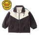 G.duck boys' fleece jacket winter style 2025 new baby winter clothing lamb wool children's thick cotton coat wool sweater gray wool sweater 130