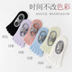 Toe socks yoga socks combed cotton non-slip socks professional women's solid color socks fitness sports Pilates socks mesh socks light purple + light green 2 pairs