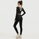Victoria Traveler (Victoriatourist) Traje de yoga para mujeres Traje de deportes de otoño e invierno para mangas largas Traje de entrenamiento de Pilates para mujeres de secado rápido con almohadilla de seno