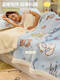 Fantasy thickened winter lamb velvet blanket double-sided warm coral velvet air-conditioned nap blanket dormitory milk velvet cover blanket 1 white rabbit purple baby blanket 100*150cm double layer thickened soft and skin-friendly