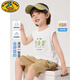 G.DUCKKIDS boys' modal sleeveless T-shirt small vest summer summer clothing children's clothing children's baby thin children's trend U13588 yellow 90 cm