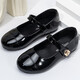 Tong Xiaoxiangfeng Princess Leather Shoes 2025 Spring and Autumn New French Soft Sole Black Mary Jane Children's Pumps Black Size 36 Shoes Inner Length 23cm