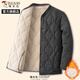 Woodpecker winter men's new alpaca fleece cotton jacket for middle-aged and elderly warm jacket dad's inner small cotton jacket C black XL suitable for 120-140Jin Jin equals 0.5 kg