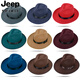 JEEP SPIRIT Shanghai Beach Big Brim Top Hat Men and Women Jazz Hat Black Hat Retro Middle-aged and Elderly Spring Autumn and Winter Woolen Hat Gentleman L142 Large Brim Woolen Black One Size (57-58cm)