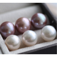 Yongsi quality pink purple freshwater pearl pendant natural I pearls, perfect round strong light single pearl can be made, white full hole 16-17mm