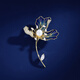Yin Muchi Danish iris brooch pearl luxury corsage elegant niche design pin high-end practical birthday gift XZ0617 iris brooch