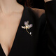 Yin Muchi Danish iris brooch pearl luxury corsage elegant niche design pin high-end practical birthday gift XZ0617 iris brooch