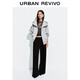 
UR2025 autumn new women's casual daily hooded zipper ultra-loose jacket UYY150093 medium gray flower gray (slightly loose) M (M-L)