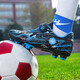Children's football shoes breathable training shoes super top Falcon short nail broken nail combination new sports soft sole sneakers for men and women Sky blue 34