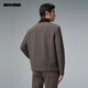 Lilang Woolen Coat Men's Short Winter Woolen Jacket Coat Fashion Contrast Color Collar Wool Coat