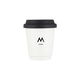 M STAND ceramic coffee cup with lid 350ml same store style durable and strong anti-scald safe water cup gift white 2.0