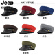 JEEP SPIRIT hat men's autumn and winter beret autumn and winter metal buckle octagonal hat octagonal hat woolen hat flat hat Republic of China trendy style BE123-1 black M (56-58cm)
