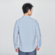 Lee standard version lapel small logo men's long-sleeved shirt blue L
