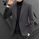Playboy (PLAYBOY) small suit suit men's fashion business casual gray Korean style formal wedding groom style suit jacket gray single top XL 130-150Jin Jin equals 0.5 kg