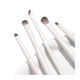 Pure white cloud porcelain makeup brush set, eye shadow blade brush, eyeliner brush, color blending detail eyebrow brush, 5 pieces cloud porcelain makeup brush + storage bag