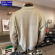 You Ruike Internet celebrity Douyin cleanfit old money style Henry collar sweater men's autumn and winter American retro pullover sweater base light gray fabric upgraded version XL suitable for 135-150Jin Jin equals 0.5 kg