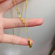 Di is the old Phoenix 999 gold signed necklace 18K gold pendant lucky signed gold bar safe signed summer neck clavicle chain
