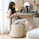 MiKe Mijia Bedroom Light Luxury Makeup Stool Master Bedroom Dressing Stool Chair Simple Backrest Dressing Table Stool Home Makeup Chair Superfiber Leather White Rotatable