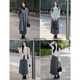 Inman Simple Commuting Pleated Skirt Winter Women's Versatile A-Line Swing Slim Mid-length Skirt Noble Gray M