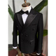 CEO Yageol Bräutigam Hochzeitsanzug Set Herrenkoreaner Schlanker Geschäftsformat Hochzeit Host schwarzer schwarzer Einzelbrust (Anzug + Hosen) m