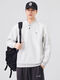 Xiaohongshu's popular Xiaohongshu's popular sweatshirt for men in spring and autumn heavyweight Henry collar bottoming shirt loose trendy splicing light gray M MM120Jin Jin is equal to within 0.5 kg