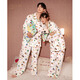 Gongdie Heat Storage Type Crayon Shin-chan Couple Pajamas Women's Autumn and Winter Air Laminated Cotton Men's Home Clothing Set