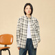 Northern Deer 100% Cotton Fashion Plaid Shirt New Long Sleeve Casual Jacket Top Women SQ251117