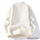 Mr. Jones Button Henry Collar Sweater Men's Loose 2025 New Autumn and Winter Thickened Warm Tops Men's Bottoming Sweater WE25661 Off-White M Approximately 95-115 Jin Jin equals 0.5 kg Can be worn