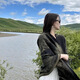 Yushang Zhenpin Northwest Xinjiang Autumn and Winter Outerwear Shawl Western Sichuan Travel Cloak Tibet Travel Thick Scarf Cape Women Ink Painting Outerwear Old Dream Corridor Bridge-Dark Green One Size