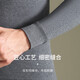 MiiOW 100% cotton autumn coat and long johns men's suit thin mid-collar antibacterial cotton sweater middle-aged and elderly thermal underwear