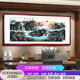 Youxian Chinese painting landscape painting office hanging painting sofa background wall living room decorative painting ink calligraphy and painting backing picture landscape painting rich water long flowing picture frame 203*85 cm