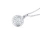 Mengjinyuan Platinum Pendant Peach Blossom Crushed Ice Small Round Sign Exploding PT950 Platinum Pendant as a Birthday Gift for My Girlfriend, Weight Approximately 3.35g