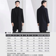 Playboy (PLAYBOY) 2025 woolen coat men's mid-length Korean style casual windbreaker for young and middle-aged people winter thickened woolen coat black L recommended weight 125-140Jin Jin equals 0.5 kg