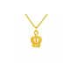NSYCA Old Phoenix 999 gold-plated ancient gold crown pendant necklace women's clavicle chain light luxury versatile sweater chain Lao Fengxiang same style crown pendant + O chain