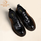 Moned brand business casual shoes men's fashionable thick sole inner heightening men's leather shoes British style soft leather formal wear trendy shoes for men black inner heightening 40