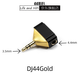 DdHiFi DJ44Gold black gold version 4.4Pentaconn female base to 3.5 player amp adapter