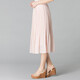 Teshang Laifei 2021 summer new skirt women's mesh skirt mid-length gauze skirt pleated fairy skirt slimming half skirt SSF983 pink L (2 feet 2-2 feet 3)