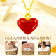 CHINA GOLD Love 18k Gold Necklace Color Gold Pendant Day Gift for Girlfriend and Wife Birthday Wedding Romantic and Practical 18k Small Love Agate Pendant-Free 925 Silver Chain