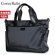 COWLEY KELLER business briefcase men's computer bag men's handbag large capacity commuting business trip briefcase shoulder messenger bag men black 34*14*27cm 14 inches