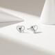 Chao Acer Love Dragon Scale Platinum Earrings Platinum PT950 Mirror Earrings Birthday Gift for Women Priced One Pair, Includes Silicone Ear Plugs (labor cost 300 yuan) 1.65g