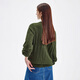 
Navigare Italian sailboat crimp cardigan ladies 2025 autumn and winter new knitted base shirt casual sweater vitality green S