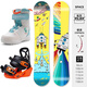 WS SnowboardsWS Snowboard Kinder Snowboard Set Komplettset Skischuhe Bindungen Snowboard Set Kinder und Jugendliche Snowboard E1 Set 90cm