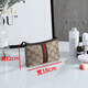 Travel makeup storage bag, portable toiletry bag, waterproof business trip, change, keys, small items, hand-held mini storage bag, Khaki color - small size, very small - size 18*12cm, a bit small, cautious